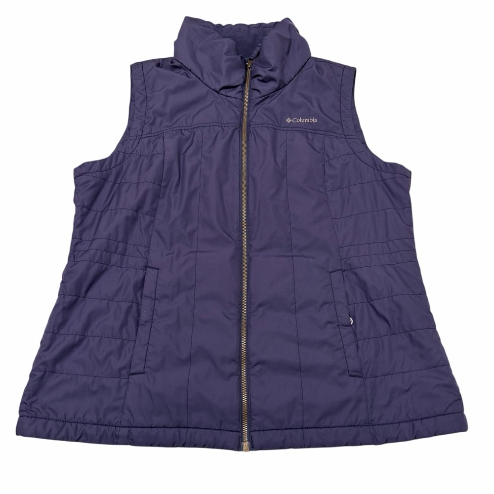 Columbia Quilted Puffer Vest Women’s XL Outdoor Gorpcore Purple Winter Layering